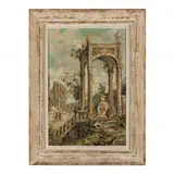 Italian Landscape with Ruins by Ota Grigar, Oil on canvas, sold Apr 2023