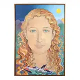 Large Portrait of a Woman by Jeanne Russell Lavinder, Oil on canvas, sold Apr 2023