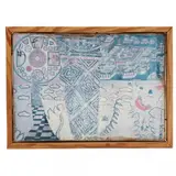 Abstract Collage by Mariana T. Manning, Collage composed of printed materials on canvas, sold Mar 2023