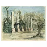 Ruins (Millwood Plantation, Columbia, South Carolina) by Elizabeth O'Neill Verner, Mechanical print in colors, sold Mar 2023