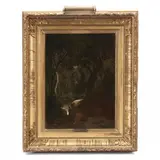 Etang Su Bois (Wooded Pond) by Jean-François-Joseph Bellel, Oil on panel, sold Mar 2023