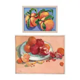 Two Fruit Still Life Paintings by Elizabeth High, Each an oil on canvas, sold Mar 2023