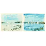 Pair of Sailboat Watercolors by Alfred Birdsey, Each a watercolor on paper, sold Mar 2023