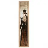 Lady in a Checked Hat by Stephen White, Oil on board, sold Mar 2023