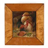 Chickens and Turnips in a Barn by Frederick E. Valter, Oil on artist's board, sold Mar 2023