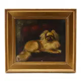 Portrait of a Lap Dog by Veronese Purdue, Oil on canvas, sold Mar 2023