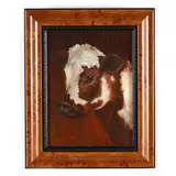 Portrait of a Cow by Maureen Shotts, Oil on canvas, sold Mar 2023