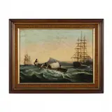 Maritime Scene by H. A. Travers, Oil on canvas, sold Mar 2023