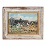 North Carolina Farm by Georgina Klitgaard, Oil on canvas board, sold Mar 2023