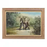 Elephant by Peter Darro, Oil on canvas, sold Mar 2023