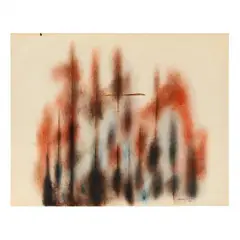 The Aftermath by Norman Lewis, Oil on cream wove paper, sold Mar 2023