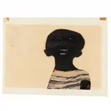 Portrait of a Boy by William H. Williams, Jr., Oil and collage on paper, sold Mar 2023