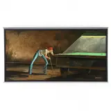 Pool Hall Sharpie by Ernie Barnes, Acrylic on canvas, sold Mar 2023