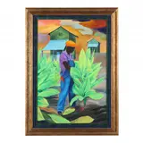 Tobacco Cropper by Ivey Hayes, Acrylic on canvas, sold Mar 2023