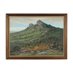 Grandfather Mountain by Philip Moose, Oil on board, sold Mar 2023