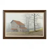 East Bend Mill by Ward Nichols, Oil on canvas, sold Mar 2023