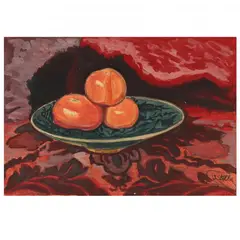 Still Life with Oranges by Joseph Stella, Graphite and gouache on wove paper, sold Mar 2023