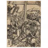 Lamentation for the Dead Christ by Albrecht Durer, Woodcut on laid paper, sold Mar 2023