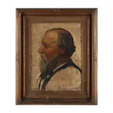 Portrait of Robert Browning by Alphonse Legros, Oil on canvas, sold Mar 2023
