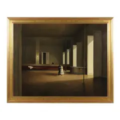 Le couple by Anne Françoise Couloumy, Oil on canvas, sold Mar 2023