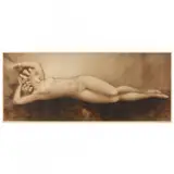 Repose by Louis Icart, Hand-colored etching, sold Mar 2023