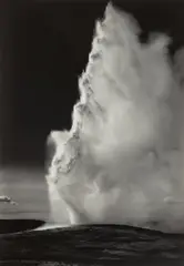 Old Faithful Geyser, Yellowstone National Park, Wyoming by Ansel Adams, 1942, Gelatin silver print, printed 1978-1984, sold Oct 2026