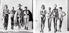 Sie Kommen, Dressed and Naked, Paris by Helmut Newton, 1981, Gelatin silver print diptych, sold Oct 2026