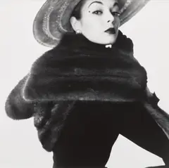 Dior Fur Scarf (Jean Patchett) by Irving Penn, 1951, Gelatin silver print, printed 1990, offered Oct 2026