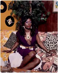 Portrait of Qusuquzah by Mickalene Thomas, 2008, Chromogenic print, flush-mounted, sold Oct 2026