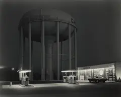Petit's Mobil Station, Cherry Hill, New Jersey by George Tice, 1974, Gelatin silver print, printed 2020, sold Oct 2026