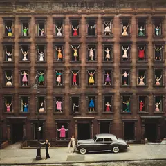 Girls in the Windows, New York City by Ormond Gigli, 1960, Archival pigment print, printed later, sold Oct 2026