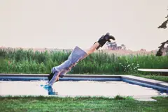 Stella Tennant Diving, Watermill, New York, Vogue by Arthur Elgort, 1995, Archival pigment print, printed later, sold Oct 2026