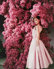 Audrey Hepburn with Flowers II by Norman Parkinson, 1955, Archival pigment print, printed 2017, sold Oct 2026