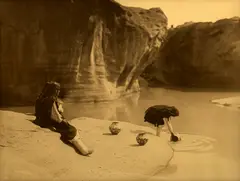 At the Old Well of Acoma by Edward S. Curtis, 1904, Orotone, sold Oct 2026