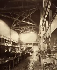 Intérieur du marché des patriarches, rue Mouffetard, Paris (5e arr.) by Eugène Atget, 1898, Albumen print, sold Oct 2026