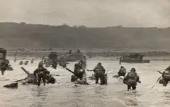 D-Day Landing, Omaha Beach, Normandy by Robert Capa, 1944, Gelatin silver print, sold Oct 2026