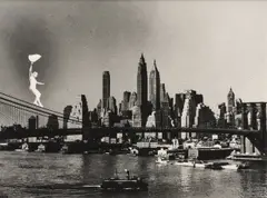 Untitled (experimental montage of New York at night) by Weegee, circa 1940, Gelatin silver print, offered Oct 2026