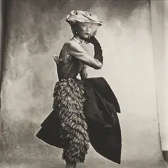 Cocoa Dress (Balenciaga), Lisa Fonssagrives-Penn, Paris by Irving Penn, 1950, Platinum-palladium print, printed 1980, sold Oct 2026