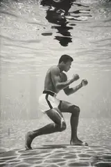 Ali Underwater by Flip Schulke, 1961, Gelatin silver print, printed later, flush-mounted, sold Oct 2026