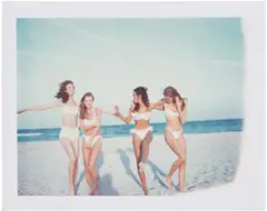Ellen’s Angels, Shalom Harlow, Kate Moss, Brandi Quinones, Nikki Taylor, Miami by Ellen von Unwerth, 1993, Unique Polaroid Type 100 print, sold Oct 2026