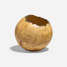 Untitled (Bowl) by David Ellsworth, 1984, spalted Norway maple burl, sold Jan 2026