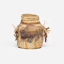 The Plains by Ed Rossbach, 1988, ash, cloth, bark, and rags with mixed media, sold Jan 2026