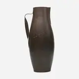 Monumental pitcher by Hayno Focken, c. 1932, patinated brass, sold Aug 2022