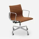Aluminum Group chair by Charles and Ray Eames, 1958 / 1984, cast aluminum, canvas, sold Aug 2022