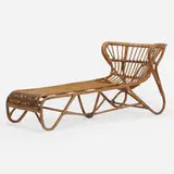 Chaise lounge by attribution Franco Albini, c.1960, rattan, sold Aug 2022