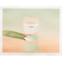 Glass of Water by Mark Adams, 1981, lithograph in colors, sold Jun 2025