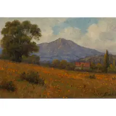 Mt. Tamalpais by William Barr, oil on board, sold Jun 2025