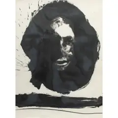Face by Nathan Oliveira, 1967, lithograph, sold Jun 2025
