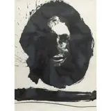 Face by Nathan Oliveira, 1967, lithograph, sold Jun 2025