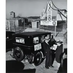 A Bay Bridge by John Gutmann, gelatin silver print, sold Jun 2025